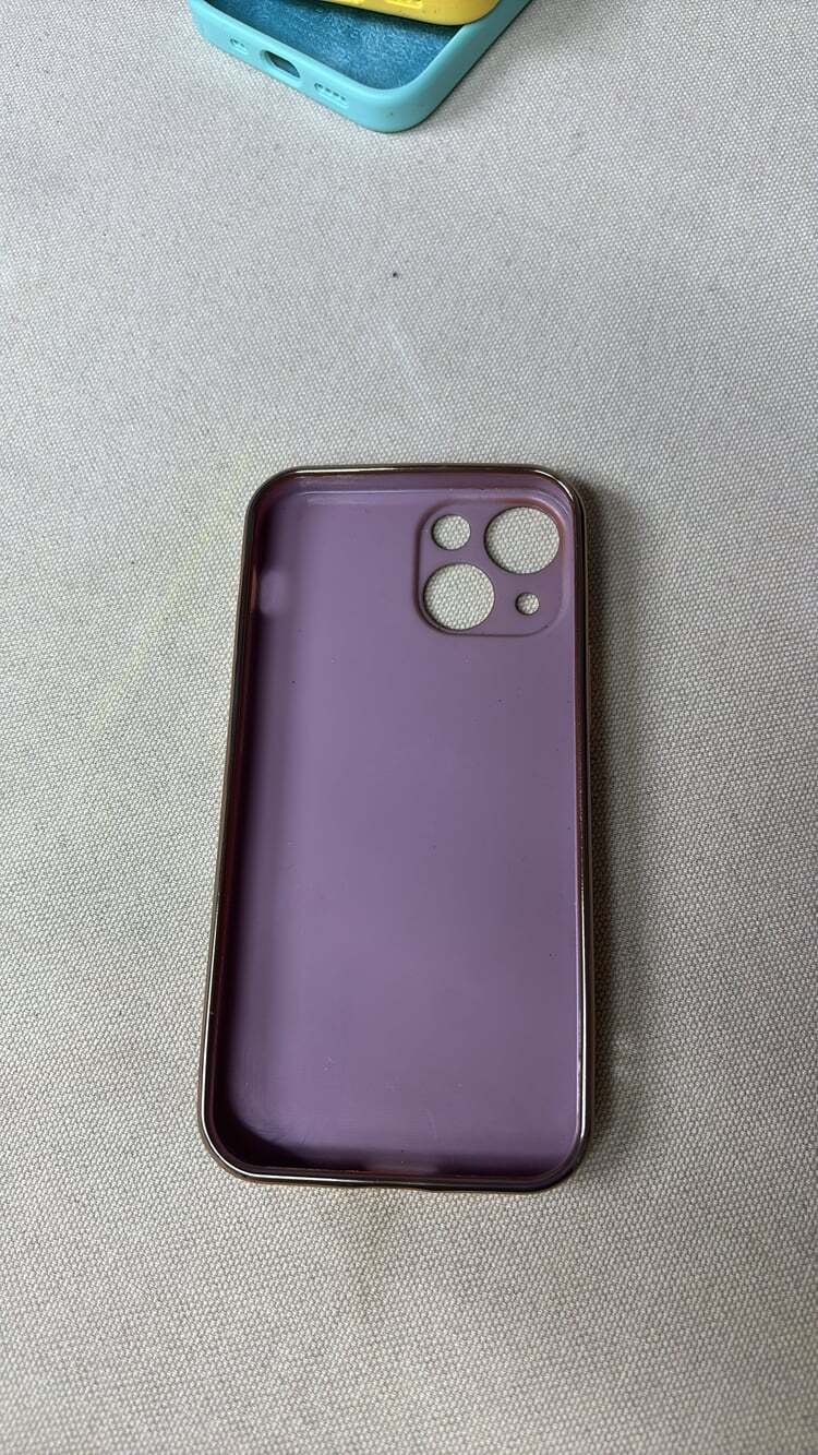 Purple Heart iPhone 12&13 mini Case Gold Electroplated Trim “Smile Every Day” - Picture 2 of 2